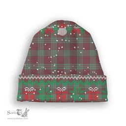 ScotsTee Shop Scottish MacGregor Hunting Ancient Tartan Plaid Christmas Deer Snowman Snowflake Bell Knit Beanie