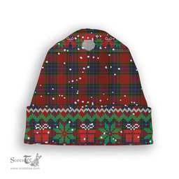 ScotsTee Shop Scottish Manson Tartan Plaid Christmas Deer Snowman Snowflake Bell Knit Beanie