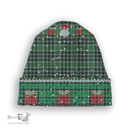 ScotsTee Shop Scottish McDonald Lord of the Isles Hunting Modern Tartan Plaid Christmas Deer Snowman Snowflake Bell Knit Beanie