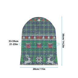 ScotsTee Shop Scottish Leslie Hunting Ancient SC Tartan Plaid Christmas Deer Snowman Snowflake Bell Knit Beanie
