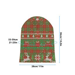 ScotsTee Shop Scottish Leask Ancient Tartan Plaid Christmas Deer Snowman Snowflake Bell Knit Beanie