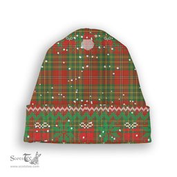 ScotsTee Shop Scottish Leask Ancient Tartan Plaid Christmas Deer Snowman Snowflake Bell Knit Beanie