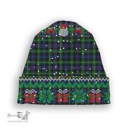 ScotsTee Shop Scottish MacKenzie Modern SC Tartan Plaid Christmas Deer Snowman Snowflake Bell Knit Beanie