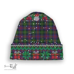 ScotsTee Shop Scottish Logan 1831 Tartan Plaid Christmas Deer Snowman Snowflake Bell Knit Beanie