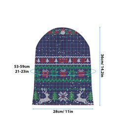 ScotsTee Shop Scottish Kircaldy Tartan Plaid Christmas Deer Snowman Snowflake Bell Knit Beanie