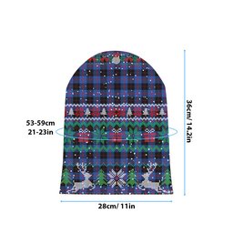 ScotsTee Shop Scottish Maule Modem Tartan Plaid Christmas Deer Snowman Snowflake Bell Knit Beanie