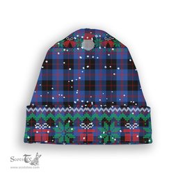ScotsTee Shop Scottish Maule Modem Tartan Plaid Christmas Deer Snowman Snowflake Bell Knit Beanie
