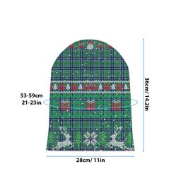 ScotsTee Shop Scottish Keith Ancient Tartan Plaid Christmas Deer Snowman Snowflake Bell Knit Beanie