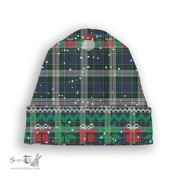ScotsTee Shop Scottish MacInnes Dress Tartan Plaid Christmas Deer Snowman Snowflake Bell Knit Beanie