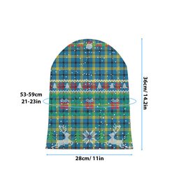 ScotsTee Shop Scottish Laing Modern Tartan Plaid Christmas Deer Snowman Snowflake Bell Knit Beanie