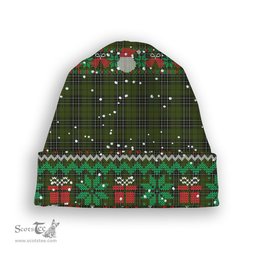 ScotsTee Shop Scottish McLean Hunting Tartan Plaid Christmas Deer Snowman Snowflake Bell Knit Beanie