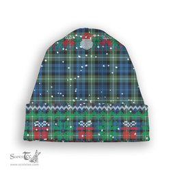 ScotsTee Shop Scottish Lamont Ancient Tartan Plaid Christmas Deer Snowman Snowflake Bell Knit Beanie