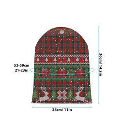 ScotsTee Shop Scottish MacDuff 5 Tartan Plaid Christmas Deer Snowman Snowflake Bell Knit Beanie