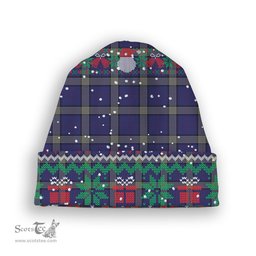 ScotsTee Shop Scottish Lloyd of Astargus Tartan Plaid Christmas Deer Snowman Snowflake Bell Knit Beanie