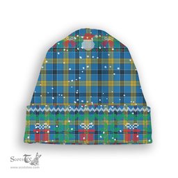 ScotsTee Shop Scottish Laing SC Tartan Plaid Christmas Deer Snowman Snowflake Bell Knit Beanie