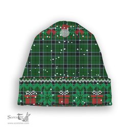 ScotsTee Shop Scottish Innes Hunting Tartan Plaid Christmas Deer Snowman Snowflake Bell Knit Beanie