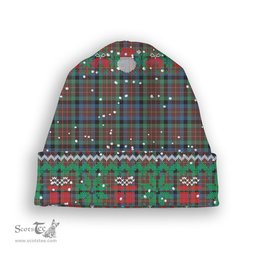 ScotsTee Shop Scottish MacDuff Hunting Ancient SC Tartan Plaid Christmas Deer Snowman Snowflake Bell Knit Beanie