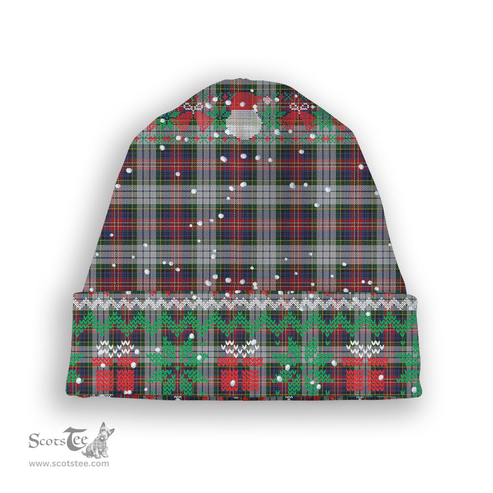 ScotsTee Shop Scottish MacPherson Dress 1 Tartan Plaid Christmas Deer Snowman Snowflake Bell Knit Beanie