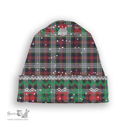 ScotsTee Shop Scottish MacPherson Dress 1 Tartan Plaid Christmas Deer Snowman Snowflake Bell Knit Beanie