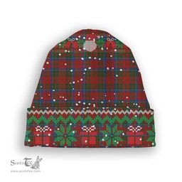 ScotsTee Shop Scottish Matheson 1831 Tartan Plaid Christmas Deer Snowman Snowflake Bell Knit Beanie