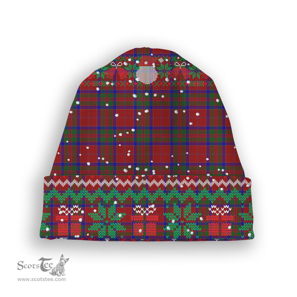 ScotsTee Shop Scottish MacGillivray Tartan Plaid Christmas Deer Snowman Snowflake Bell Knit Beanie