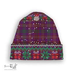 ScotsTee Shop Scottish McCall (Caithness) Tartan Plaid Christmas Deer Snowman Snowflake Bell Knit Beanie