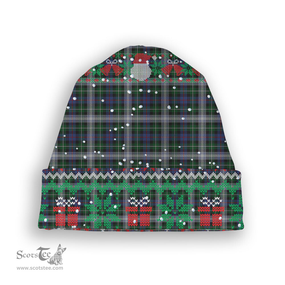 ScotsTee Shop Scottish MacKenzie Dress 2 Tartan Plaid Christmas Deer Snowman Snowflake Bell Knit Beanie