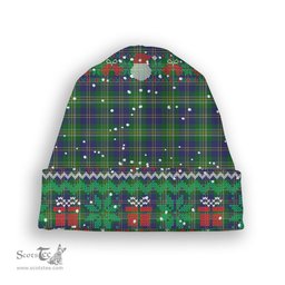 ScotsTee Shop Scottish MacOrrell Tartan Plaid Christmas Deer Snowman Snowflake Bell Knit Beanie