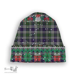 ScotsTee Shop Scottish MacKinlay Dress Tartan Plaid Christmas Deer Snowman Snowflake Bell Knit Beanie