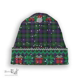 ScotsTee Shop Scottish MacCallum Tartan Plaid Christmas Deer Snowman Snowflake Bell Knit Beanie