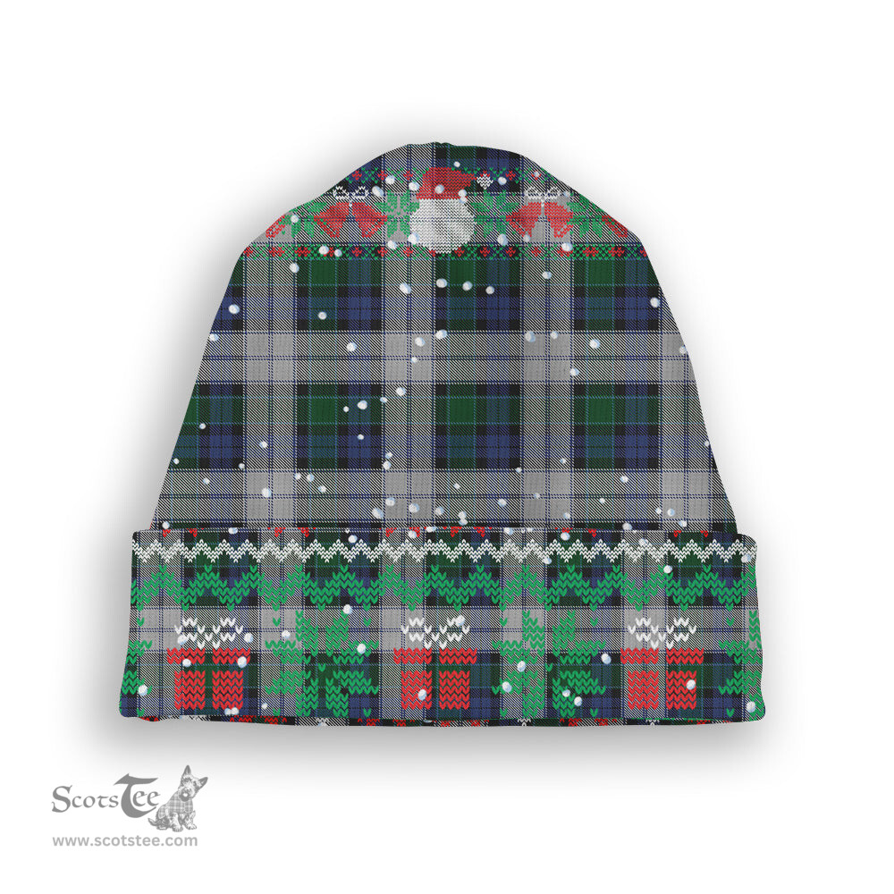 ScotsTee Shop Scottish Graham Dress Tartan Plaid Christmas Deer Snowman Snowflake Bell Knit Beanie