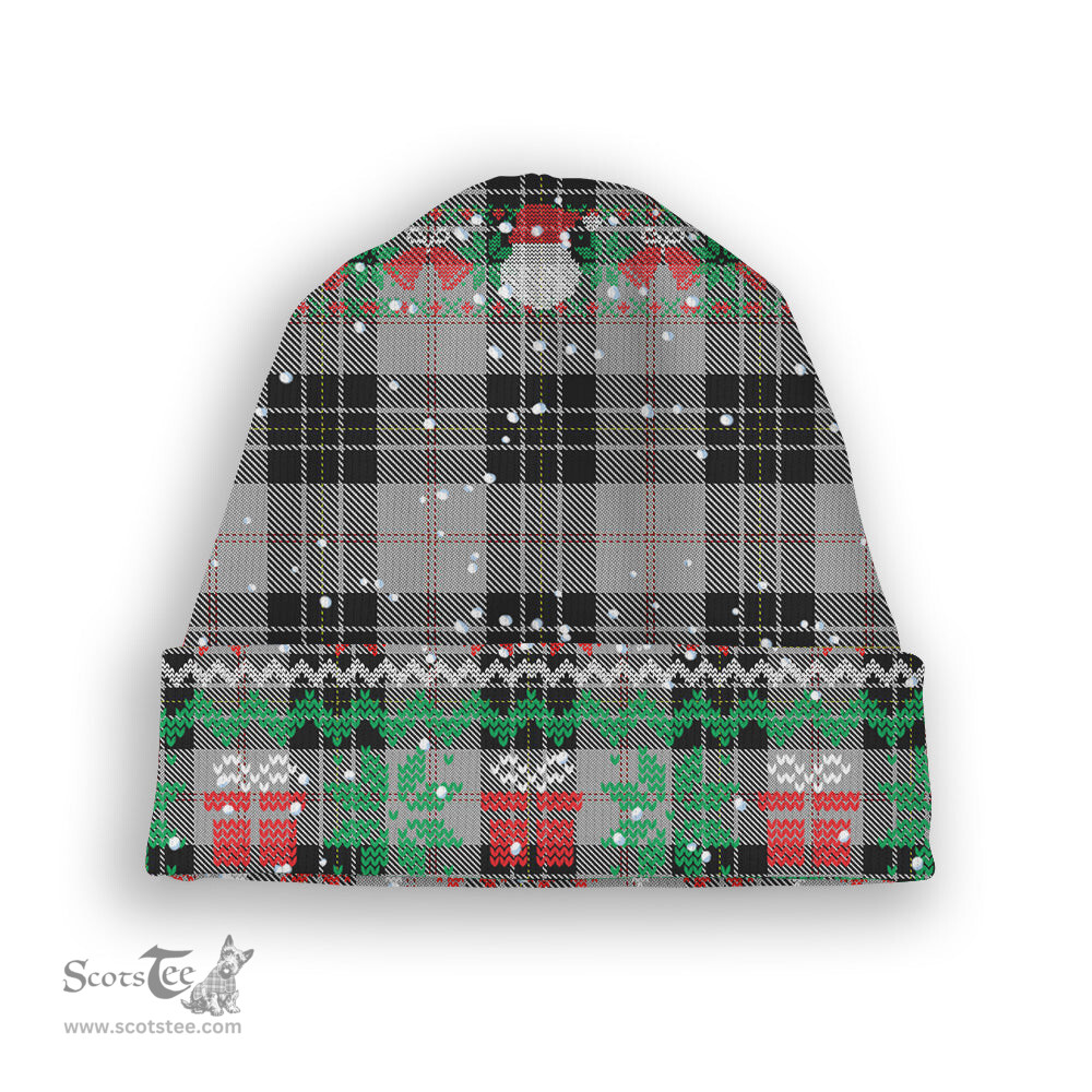 ScotsTee Shop Scottish MacPherson Dress Tartan Plaid Christmas Deer Snowman Snowflake Bell Knit Beanie