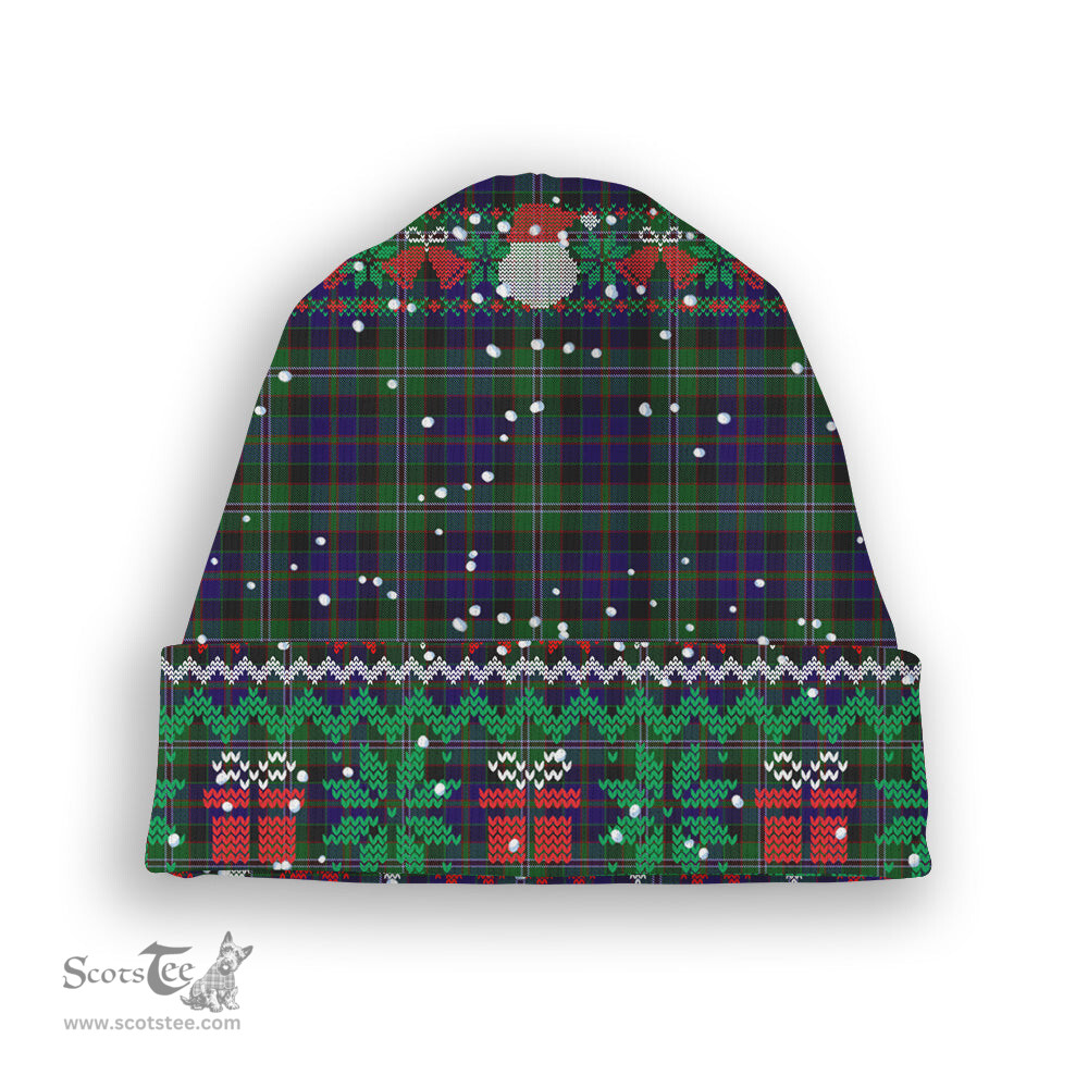 ScotsTee Shop Scottish MacCraig Tartan Plaid Christmas Deer Snowman Snowflake Bell Knit Beanie