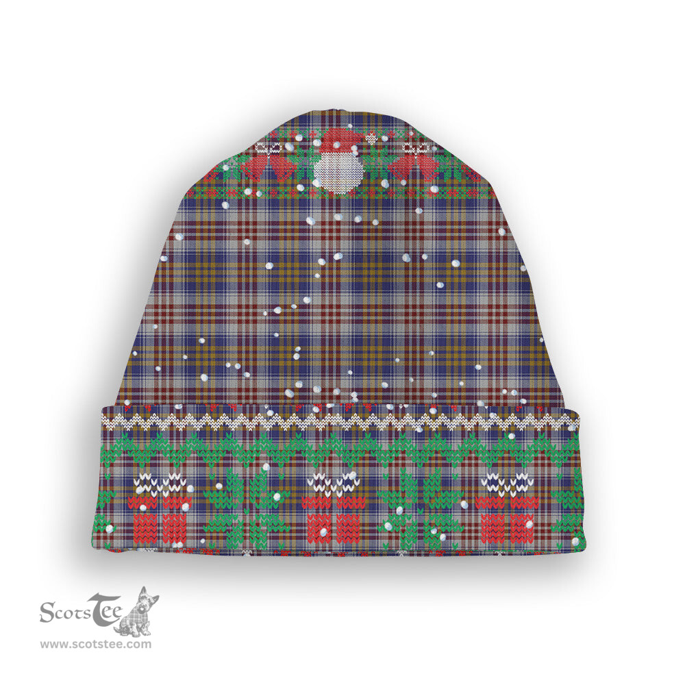 ScotsTee Shop Scottish Lysaght Dress Tartan Plaid Christmas Deer Snowman Snowflake Bell Knit Beanie