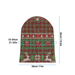 ScotsTee Shop Scottish MacGill Tartan Plaid Christmas Deer Snowman Snowflake Bell Knit Beanie
