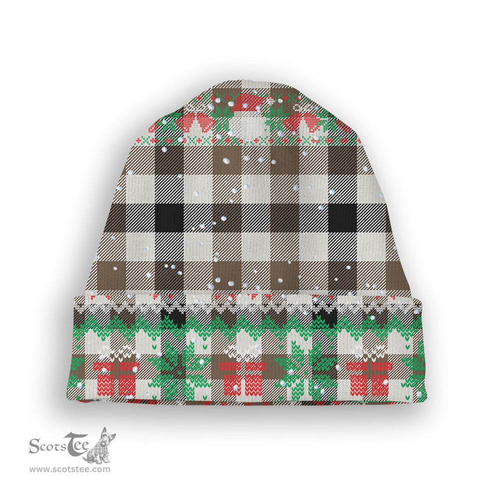 ScotsTee Shop Scottish Hogg Ancient Tartan Plaid Christmas Deer Snowman Snowflake Bell Knit Beanie
