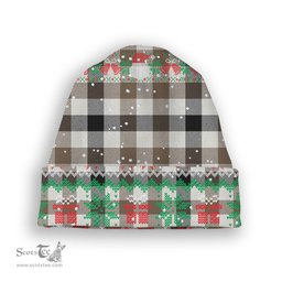 ScotsTee Shop Scottish Hogg Ancient Tartan Plaid Christmas Deer Snowman Snowflake Bell Knit Beanie