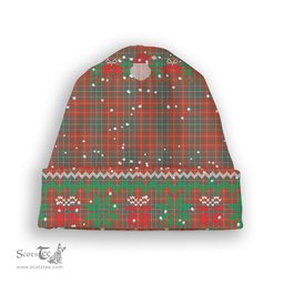 ScotsTee Shop Scottish MacDougall Ancient Tartan Plaid Christmas Deer Snowman Snowflake Bell Knit Beanie