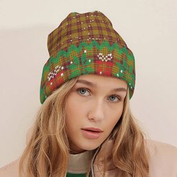 ScotsTee Shop Scottish MacMillan Dress Tartan Plaid Christmas Deer Snowman Snowflake Bell Knit Beanie