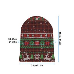ScotsTee Shop Scottish MacIan Tartan Plaid Christmas Deer Snowman Snowflake Bell Knit Beanie