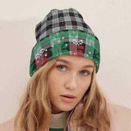 ScotsTee Shop Scottish Kierson Tartan Plaid Christmas Deer Snowman Snowflake Bell Knit Beanie