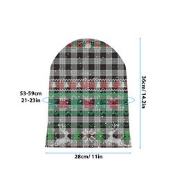 ScotsTee Shop Scottish Kierson Tartan Plaid Christmas Deer Snowman Snowflake Bell Knit Beanie