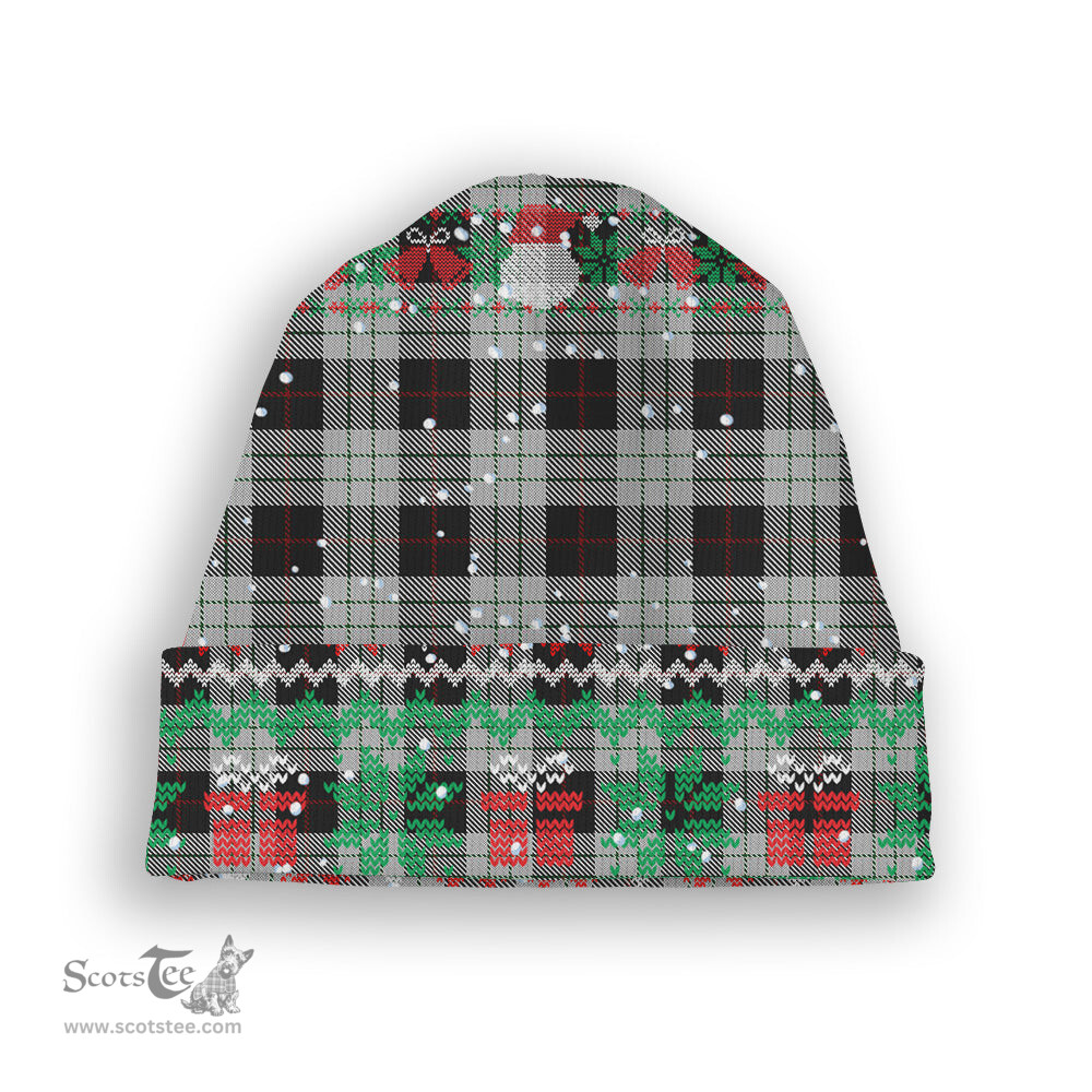 ScotsTee Shop Scottish Kierson Tartan Plaid Christmas Deer Snowman Snowflake Bell Knit Beanie