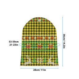 ScotsTee Shop Scottish MacLeod of Lewis Modern Tartan Plaid Christmas Deer Snowman Snowflake Bell Knit Beanie