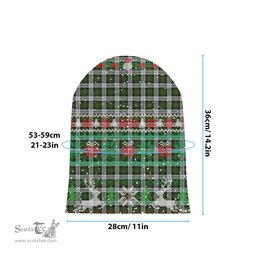 ScotsTee Shop Scottish Gunn Mrs Jane of Kirkhill House Wick Tartan Plaid Christmas Deer Snowman Snowflake Bell Knit Beanie