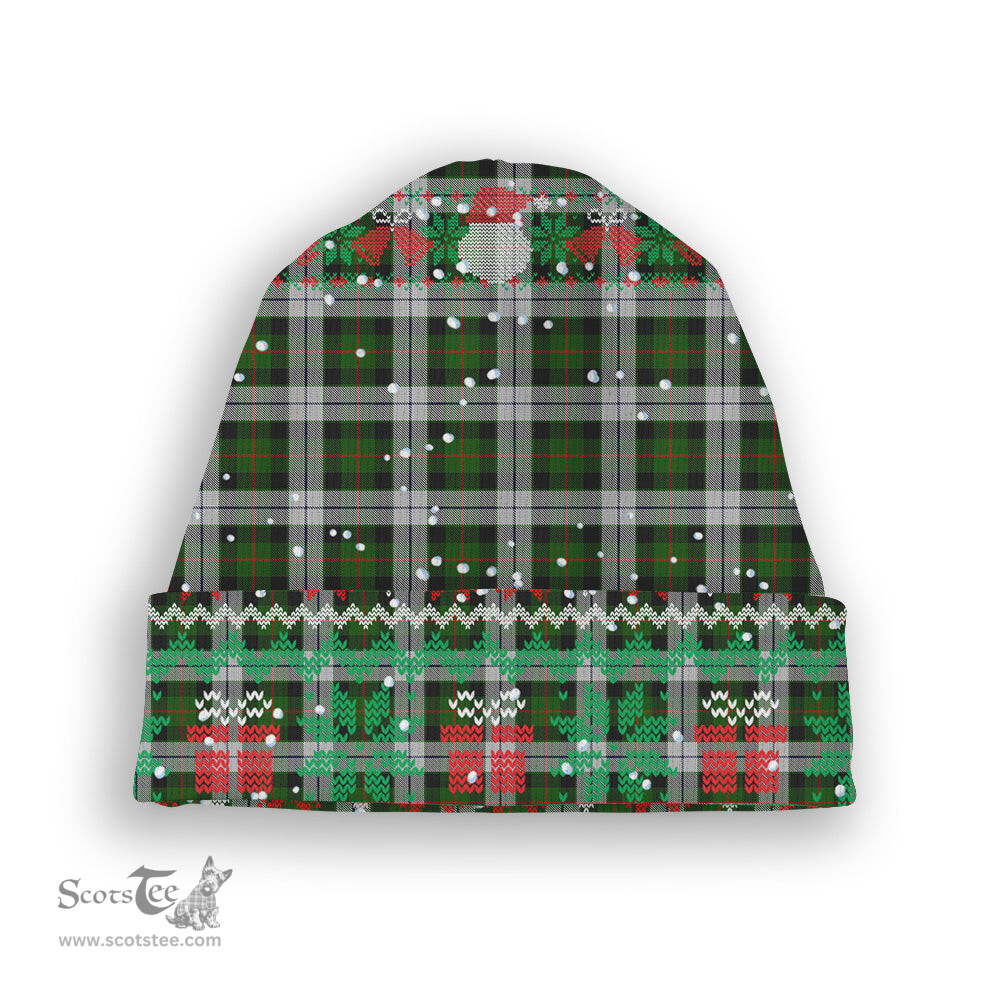 ScotsTee Shop Scottish Gunn Mrs Jane of Kirkhill House Wick Tartan Plaid Christmas Deer Snowman Snowflake Bell Knit Beanie