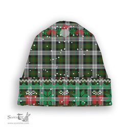 ScotsTee Shop Scottish Gunn Mrs Jane of Kirkhill House Wick Tartan Plaid Christmas Deer Snowman Snowflake Bell Knit Beanie