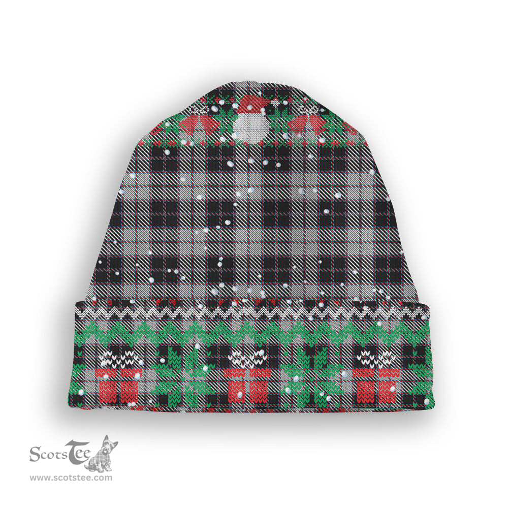 ScotsTee Shop Scottish MacPherson 4 Tartan Plaid Christmas Deer Snowman Snowflake Bell Knit Beanie