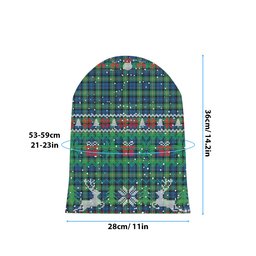 ScotsTee Shop Scottish Gordon Ancient Tartan Plaid Christmas Deer Snowman Snowflake Bell Knit Beanie