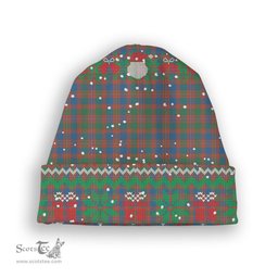 ScotsTee Shop Scottish MacIntyre Ancient Tartan Plaid Christmas Deer Snowman Snowflake Bell Knit Beanie